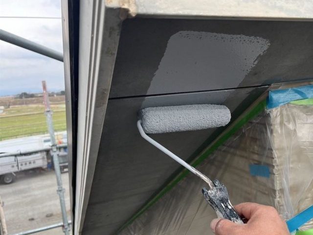 加古川市で軒天中塗り